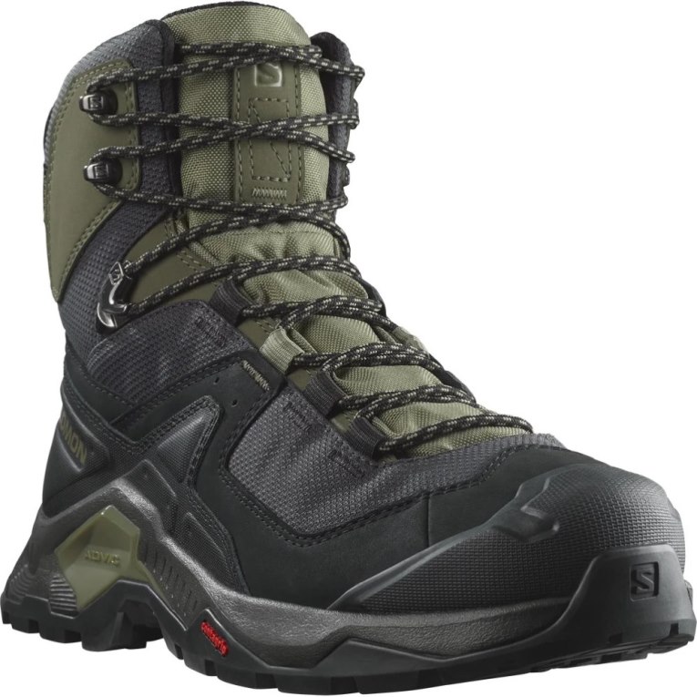 Botas Caminhada Salomon Quest Element GTX Masculino Pretas Verde Oliva | PT X15372